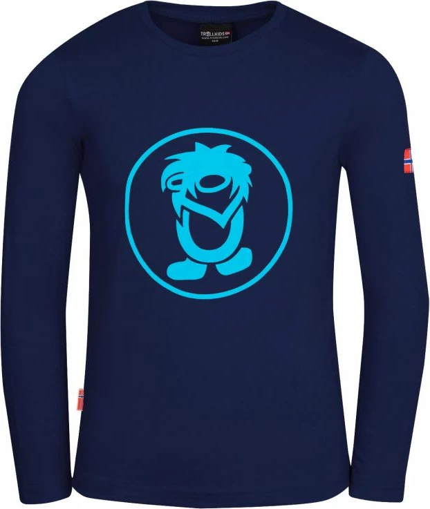 Majica za otroke, temno modra, Trollkids Troll Longsleeve Jr 343-117