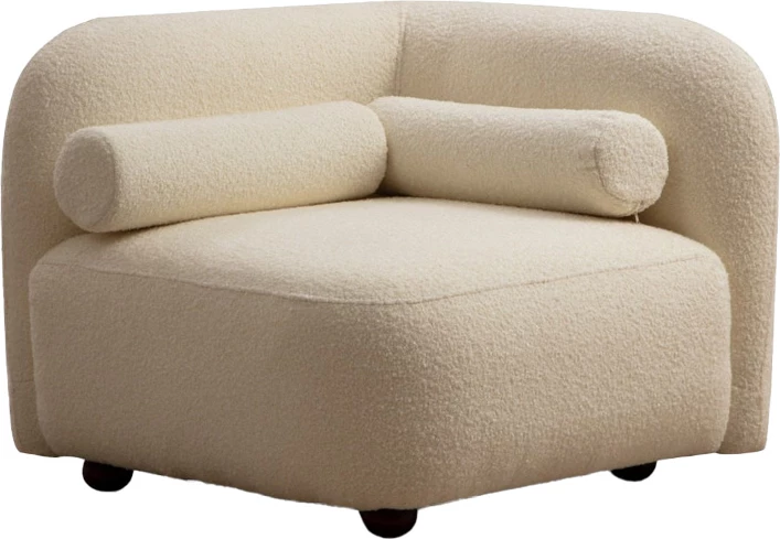 Sedež Tranquil, tkanina boucle krem, 90x90x74 cm