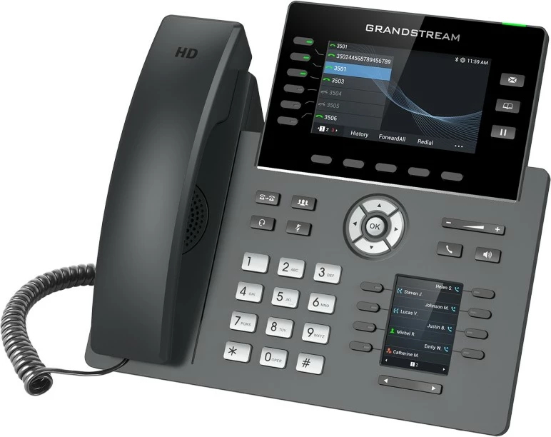 IP telefon z 6 linijami Grandstream GRP2616, črn
