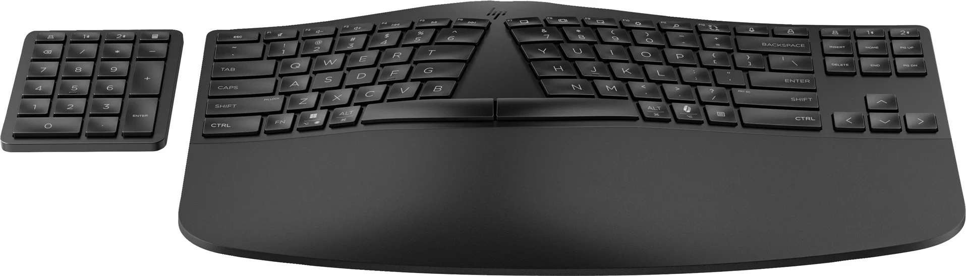 Brezžična ergonomska tipkovnica HP 960, membranska, QWERTY, črna