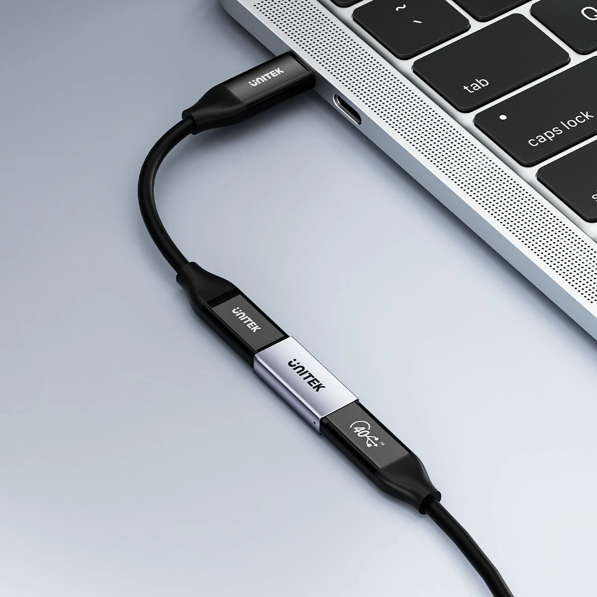 Kabel za povezavo USB-C na USB-C, 8K 40Gbps 240W, srebrn - Unitek