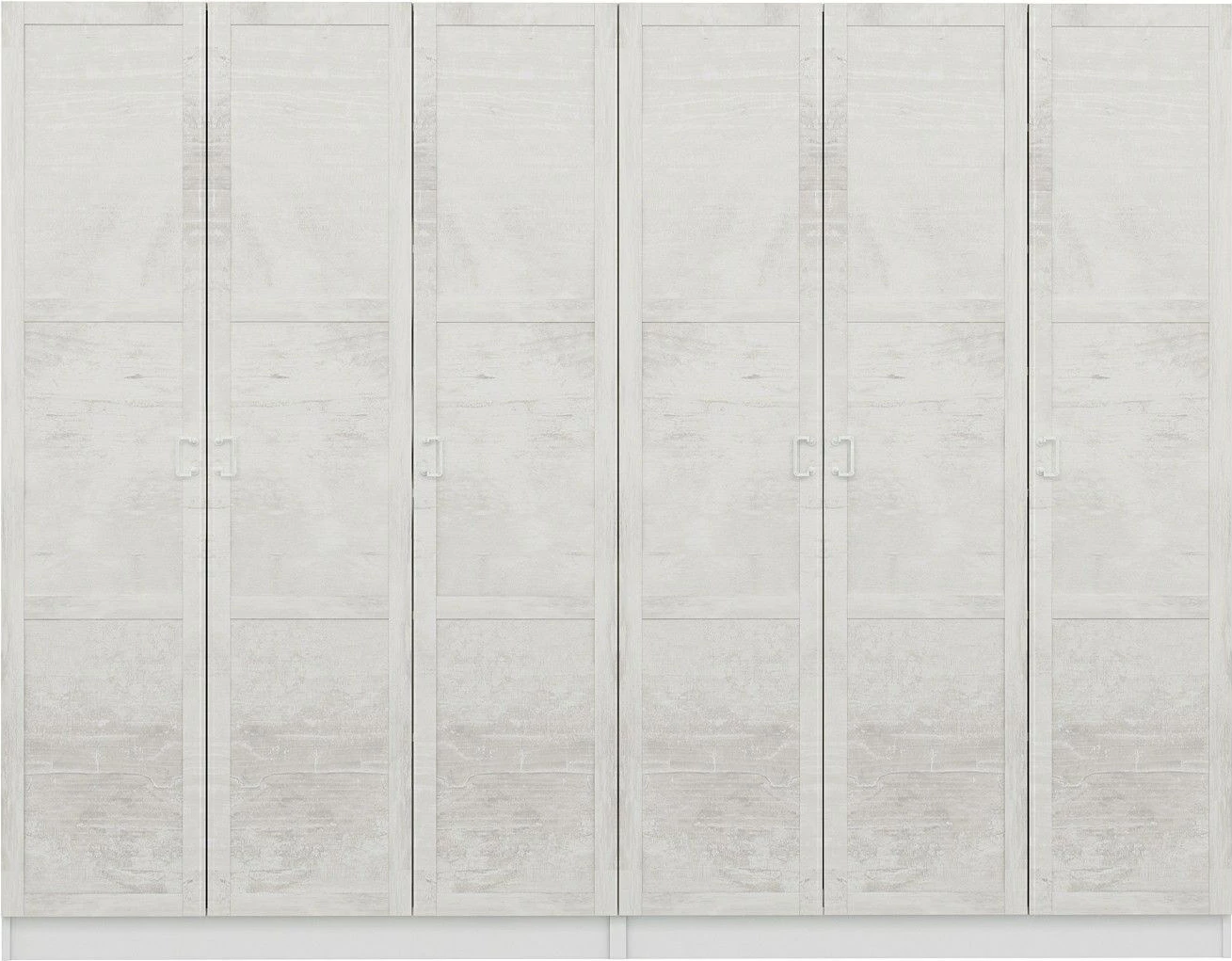 Garderobna stena Noah Skye Decor, bela, 270x210x35 cm, 6-delna