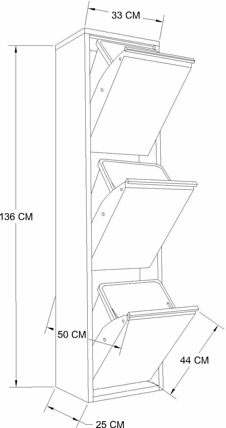 Večnamenska omara Skye Decor Doplo 3, bela