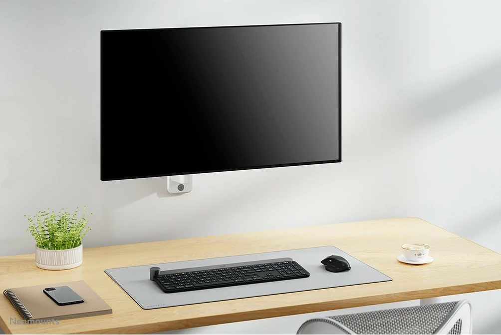 Adapter za steno za nosilec zaslona Neomounts AWL75-450WH, alumin, bel