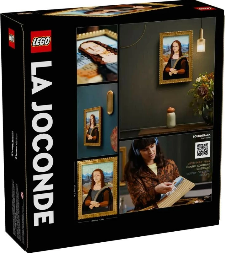 Umetniški set LEGO Art Mona Lisa 31213, 1503 kosov, za odrasle, z zlatim okvirjem