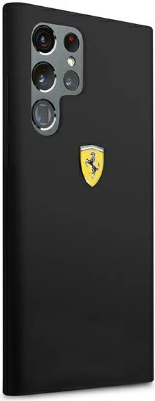 Silikonski ovitek Ferrari On Track za Samsung Galaxy S22 Ultra, črn