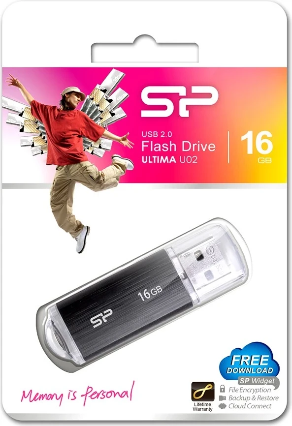 USB ključek Silicon Power, 16 GB USB Type-A 2.0, črn