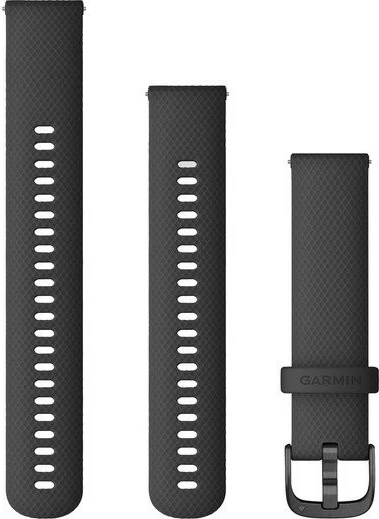 Silikonski pašček 20 mm za pametno uro, Garmin, črn