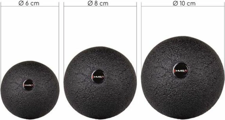 Masžni žogica za vadbo HMS BLM01 10 cm, črn