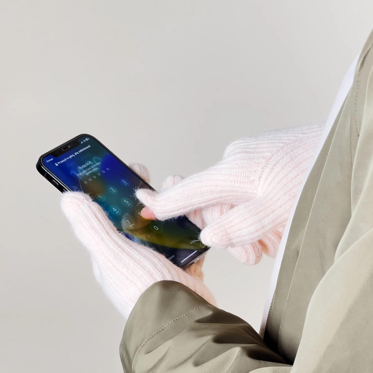 Pletene rokavice z odprtinami za prste, rožnate Hurtel