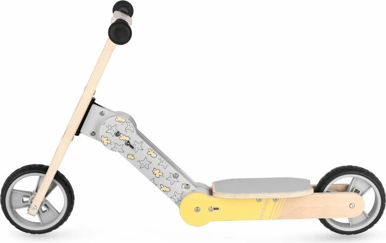 Dvofunkcijsko ravnotežno kolo in skiro za otroke Spokey WOO-RIDE MULTI, rumen