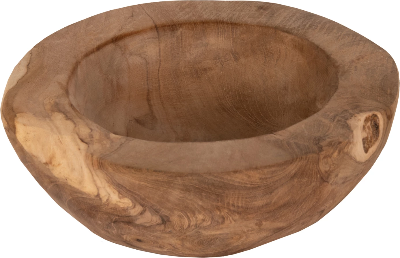 Dekorativna skleda za mizo YOKI iz tikovine Φ19x6.5Hcm