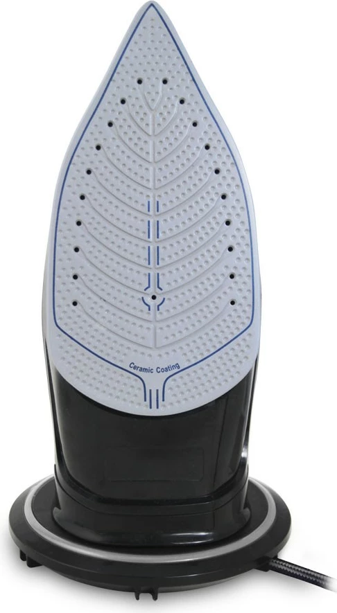 Parni likalnik brezžični Esperanza Satin, 2600 W, keramična plošča, rezervoar za vodo 300 ml, črn/siv
