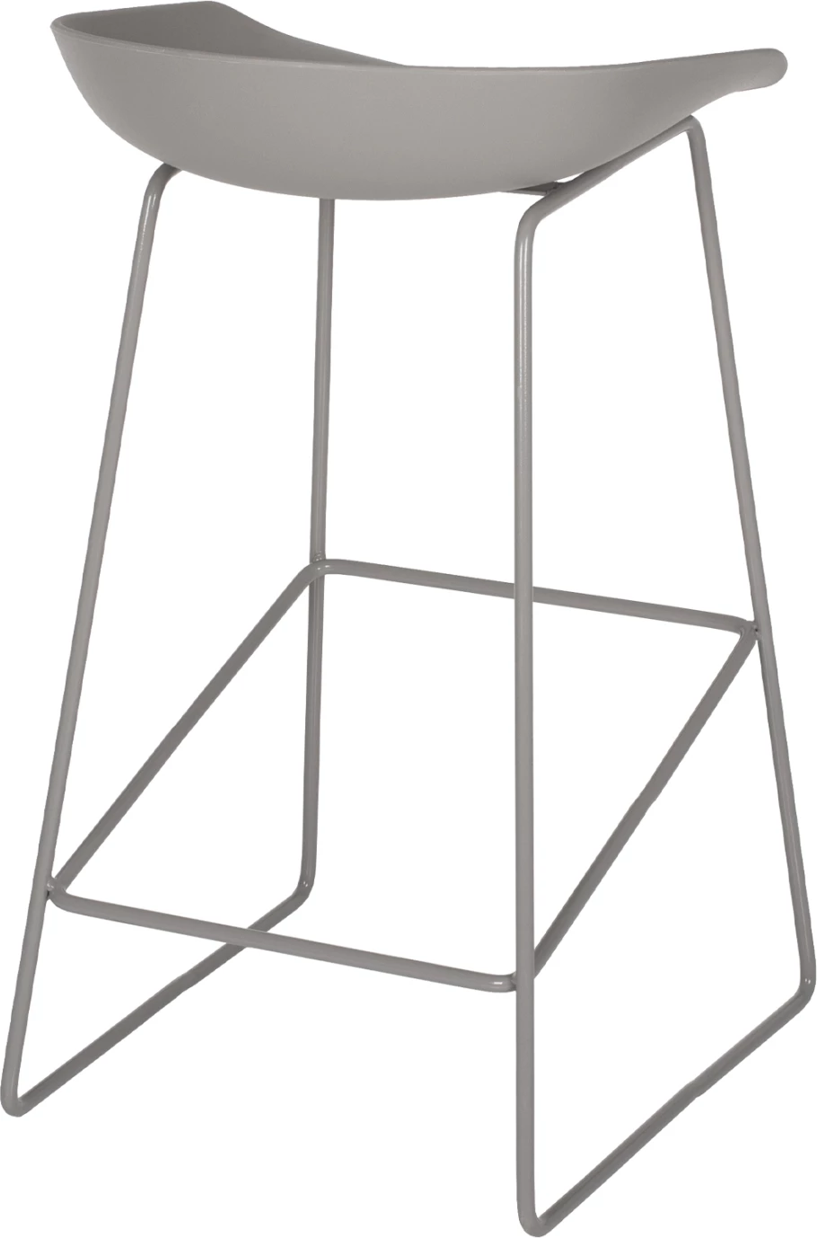 Kovinski stol FH8450.10 s sivim sedežem PP 47x47x83cm, set 2 kosov