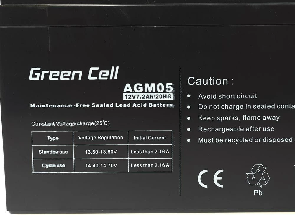 Baterija za UPS Green Cell AGM05, 12 V, 7,2 Ah