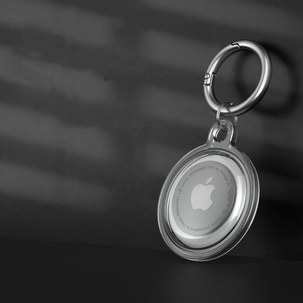 Ovitek iz silikona za Apple AirTag Tech-Protect Icon, prozoren