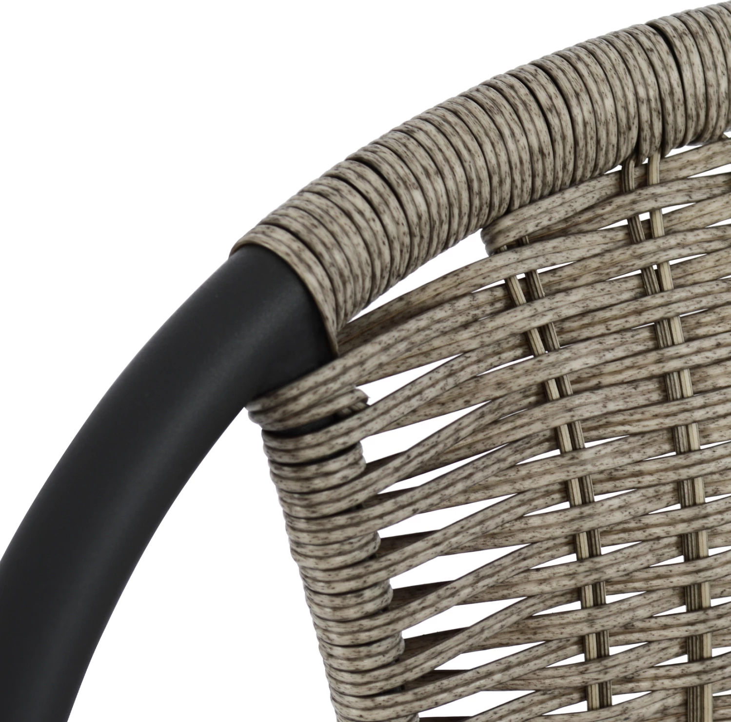 Naslanjač Camel FH5015.01 sivo kovinski s pletenjem 48x48-53x72 cm