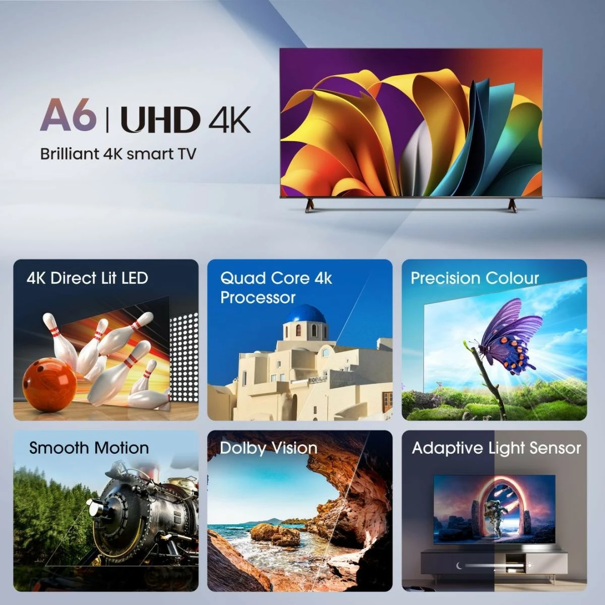Televizor 75" UHD 4K, Smart TV, Wi-Fi, črn Hisense 75A6N