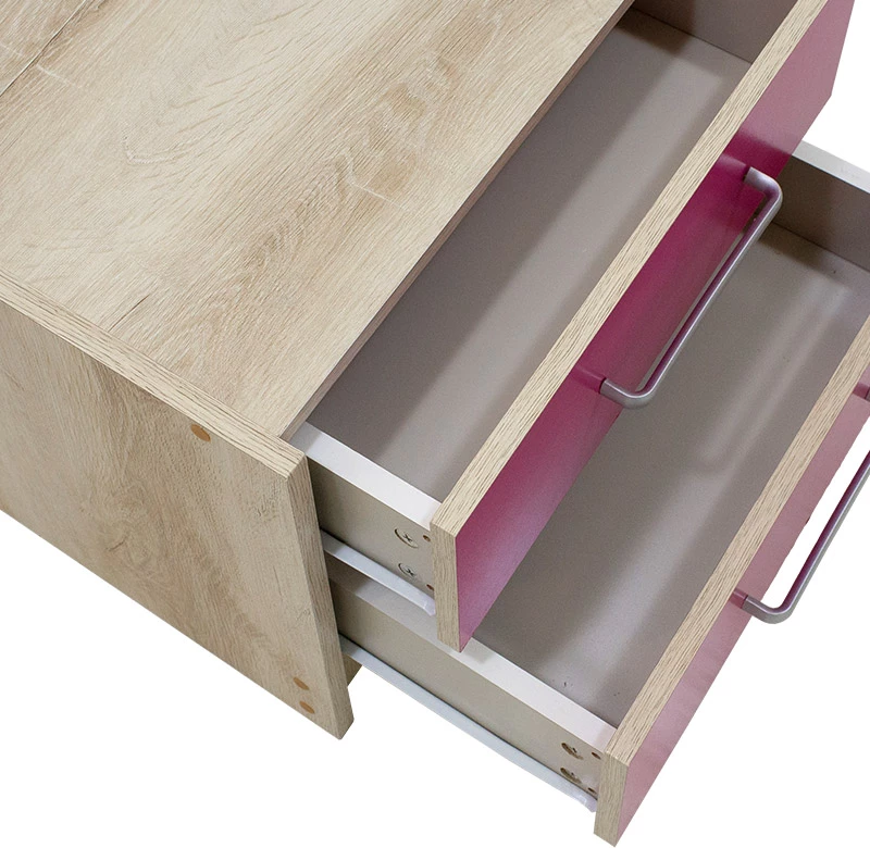 Komoda za otroke castillo-pink Looney 47,5x40,5x40,5