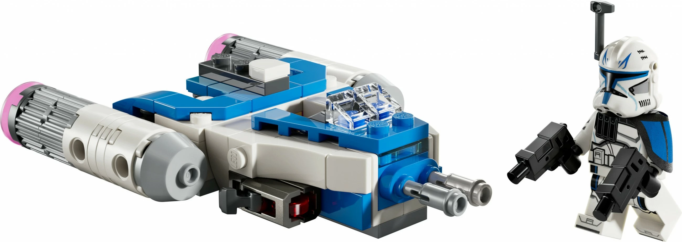 Set za sestavljanje LEGO Star Wars Y-Wing Microfighter Kapitan Rex, 99 kosov, večbarven