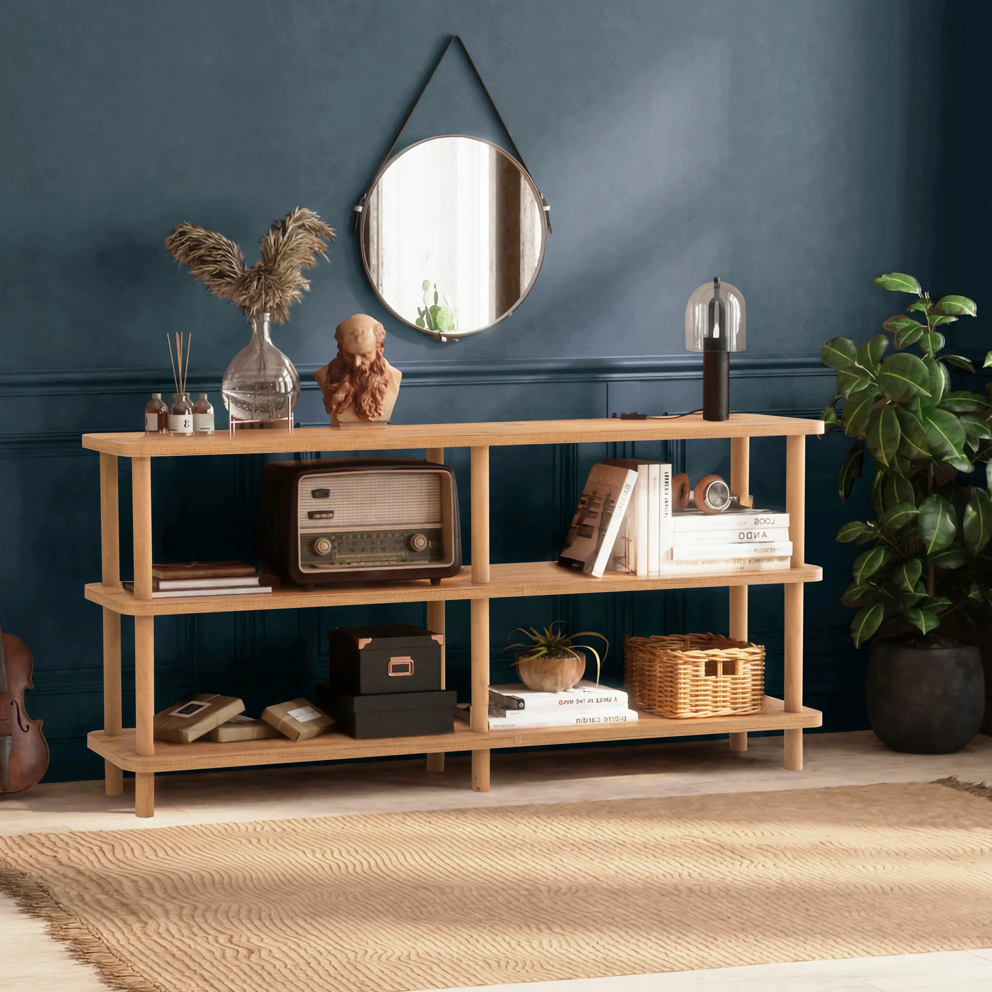 Polica za knjige Raca, Atlantic Pine, Hanah Home