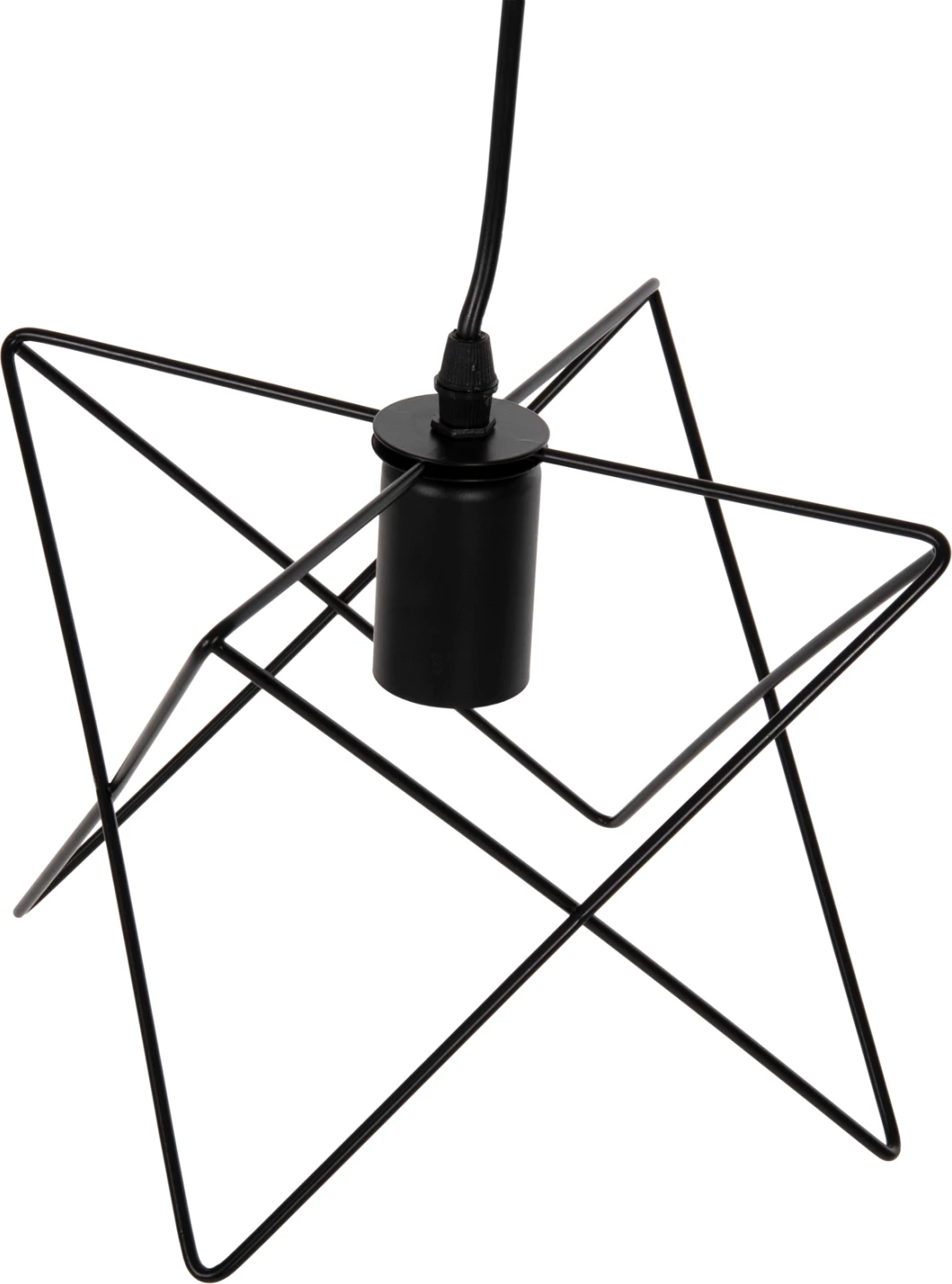 Stropna viseča svetilka FH4075 črna kovinska kapa 18x17x120Hcm