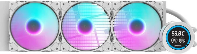 Vodna hladilna enota za računalnik, 360 mm, ARGB, z LCD zaslonom, Darkflash DN-D360, bela