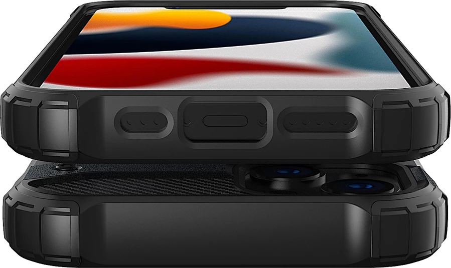 Hibridna zaščitna prevleka Hurtel za iPhone 14, modra