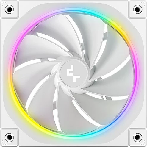 Ventilatorji za ohišje DEEPCOOL FL12R WH - komplet 3 v 1, 12 cm, RGB, beli