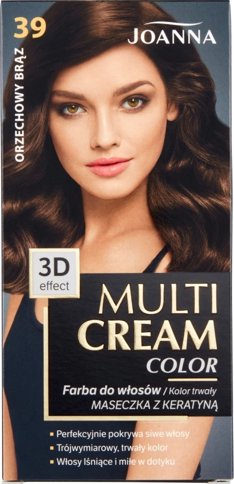 Barva za lase za ženske Multi Cream Color 39 Walnut Brown, Joanna, 1 kos