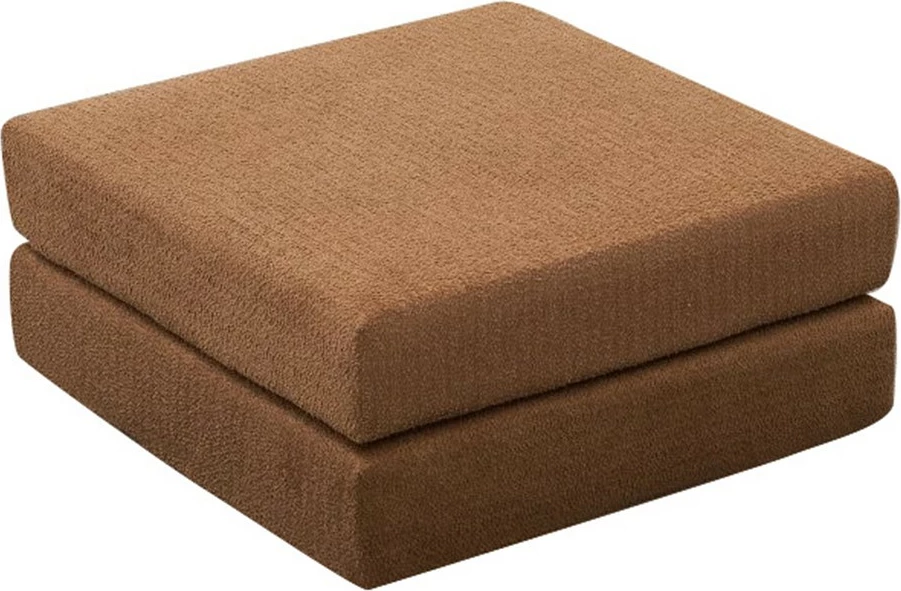 Pouf iz semiša, rjav, Atelier del Sofa, Comfort