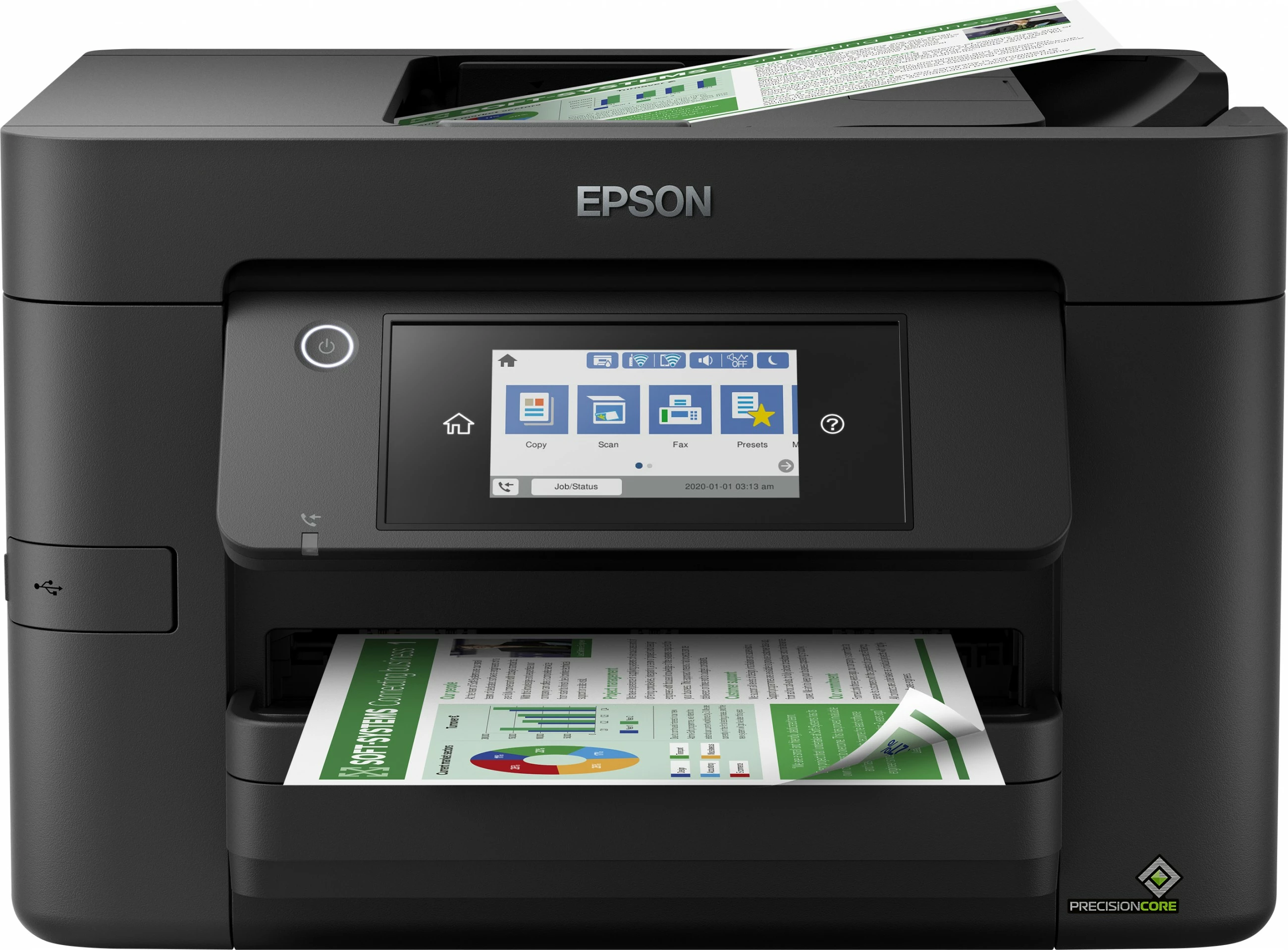 Večfunkcijski tiskalnik Epson WorkForce Pro WF-4825DWF, zaslon na dotik, Wi‑Fi, Ethernet, črn
