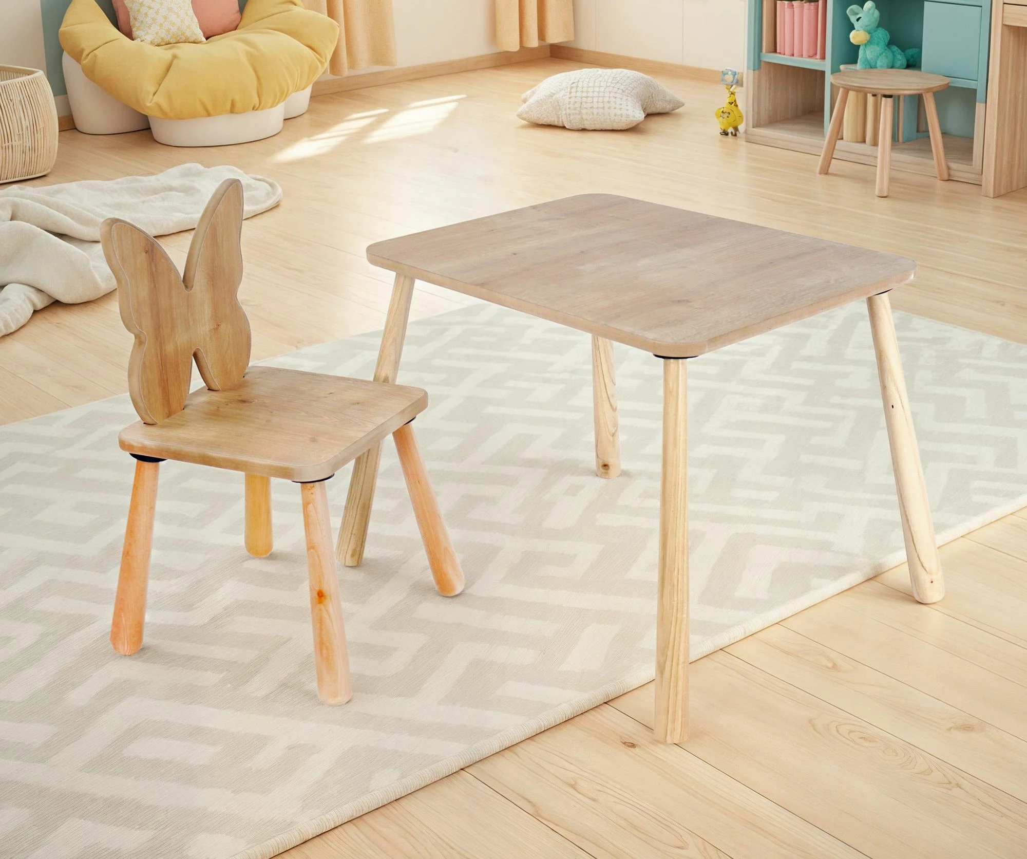 Set miz za otroke Skye Decor BLTYZ-AKTV062, hrast, 11 kosov