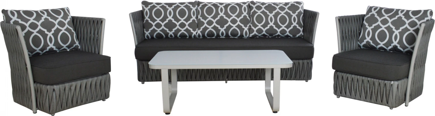 Set 4 kosov dnevna soba aluminij FH5270.10 s blazinami