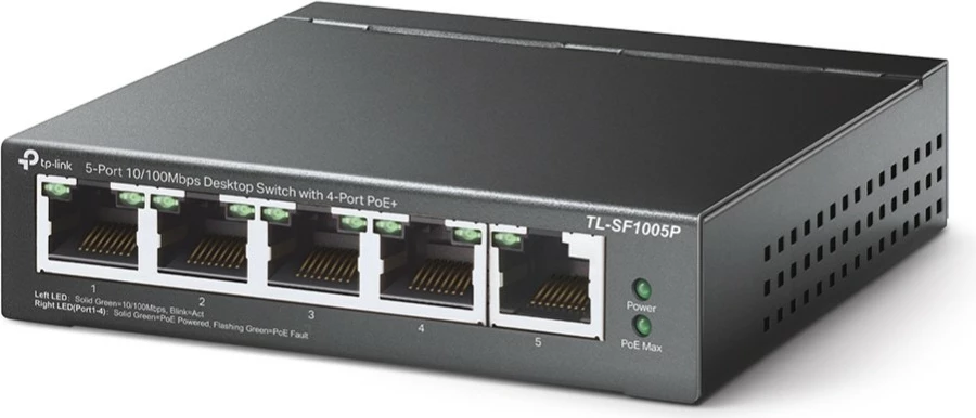 5-portni 10/100Mbps namizni PoE switch, neupravljan, Fast Ethernet, TP-Link
