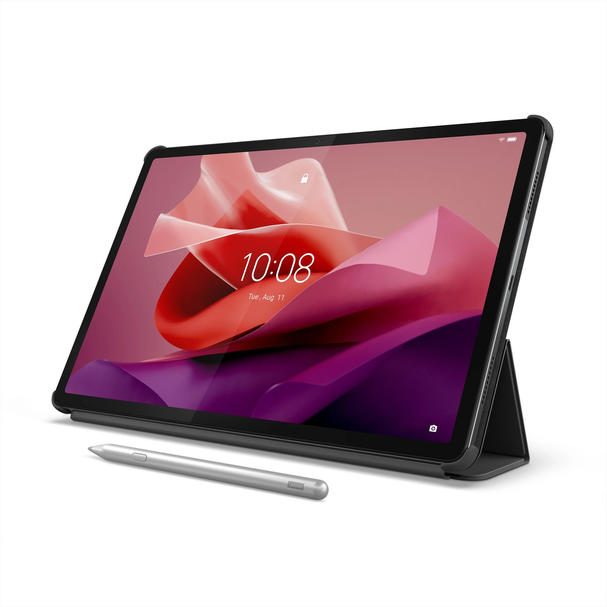 Folio ovitek za Lenovo Tab P12, poliuretan, siv