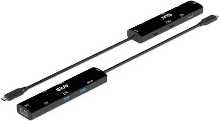 USB-HUB 6-v-1, HDMI, 2x USB-C, 2x USB-A, LAN, 4K120Hz, PD 100W, Club3D, črn