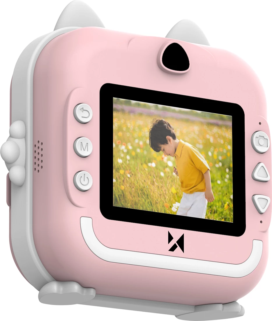 Digitalni fotoaparat za otroke z termičnim tiskalnikom Wozinsky WDT-01, 48MP, 2,4", roza