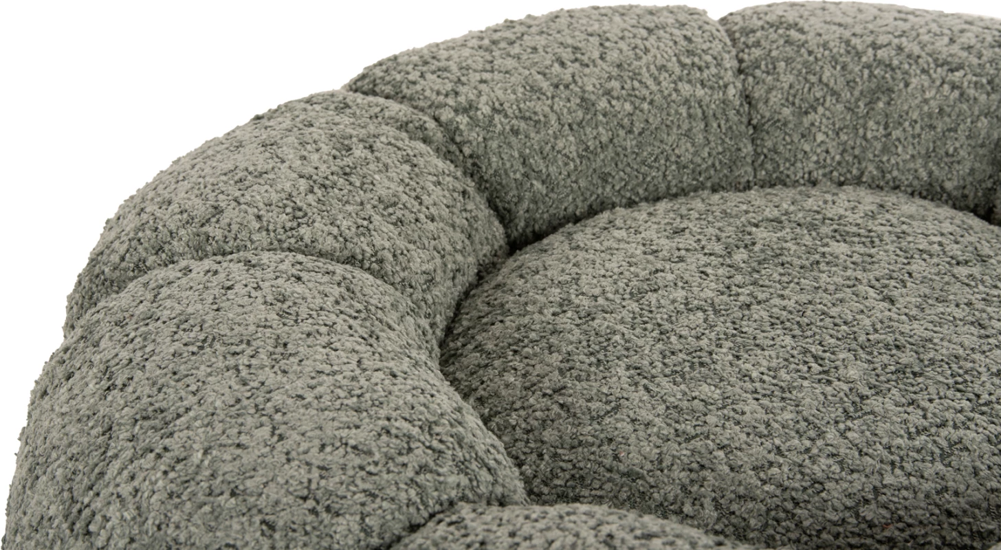 Okrogli stol KRIPP FH9602.05 pistacija zelena boucle-črna kovinska osnova Φ60x31Hcm