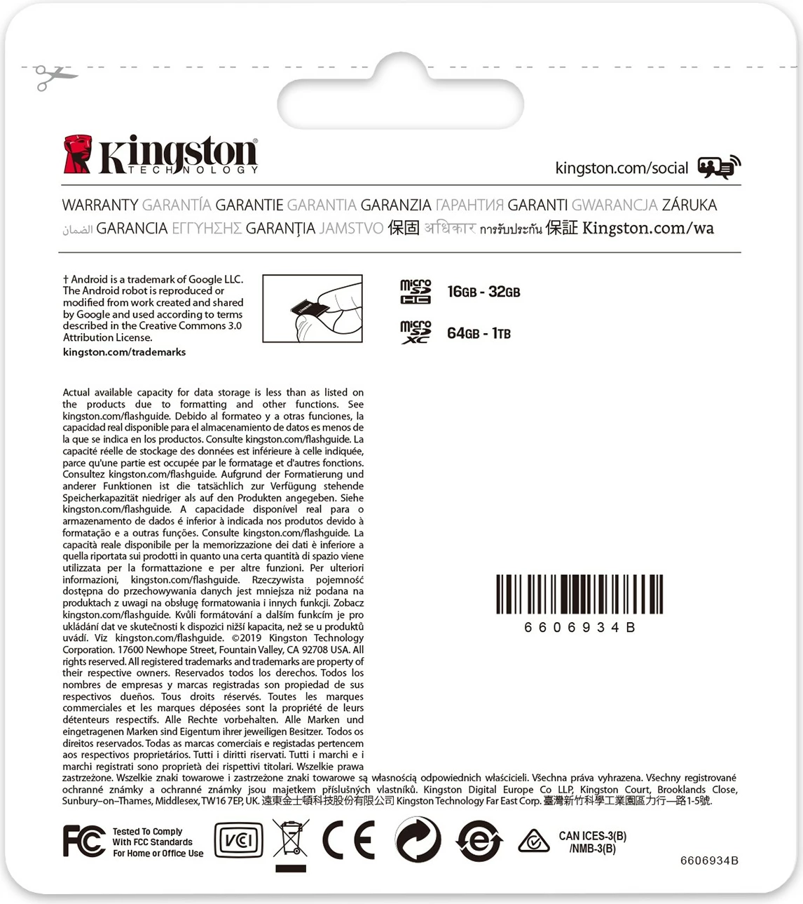 microSDXC kartica Kingston Canvas Select Plus 512 GB, Class 10, UHS-I, črna