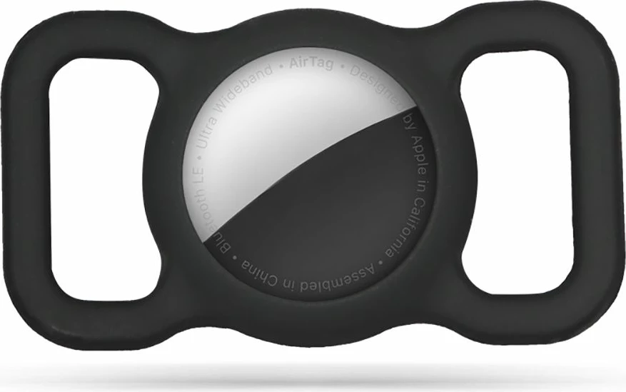 Ovitek za Apple AirTag, silikon, črn, Tech‑Protect Smooth