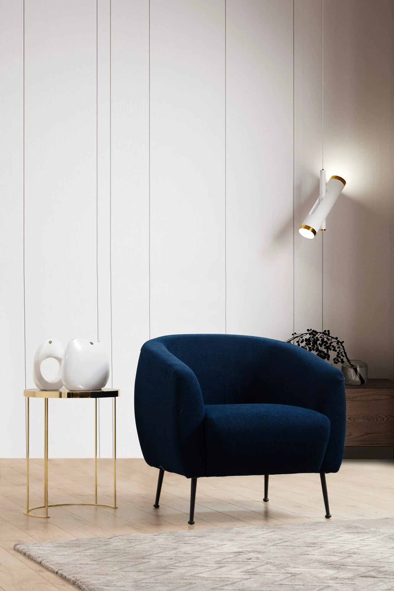 Krilni naslanjač Atelier del Sofa, Eses modra