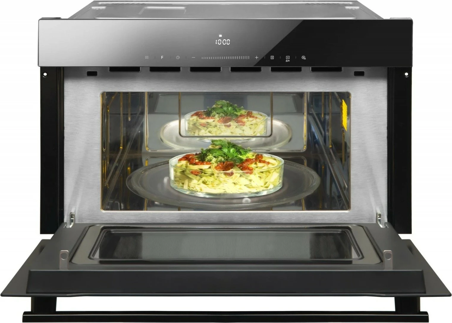 Vgradna mikrovalovna pečica Amica AMMB34E1GVB, 34 l, 900 W, grill 1100 W, črna