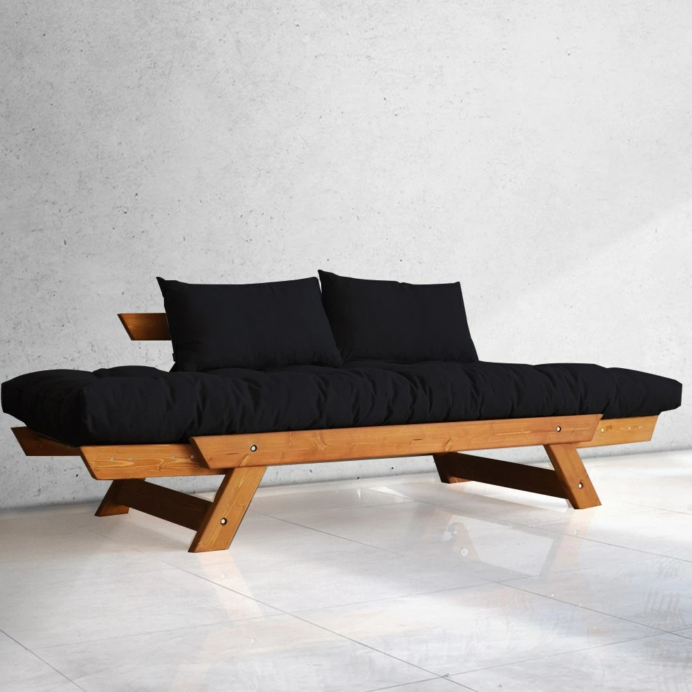 Vrtni dvosed, barva teak in črna, Skye Decor CPT8105-210