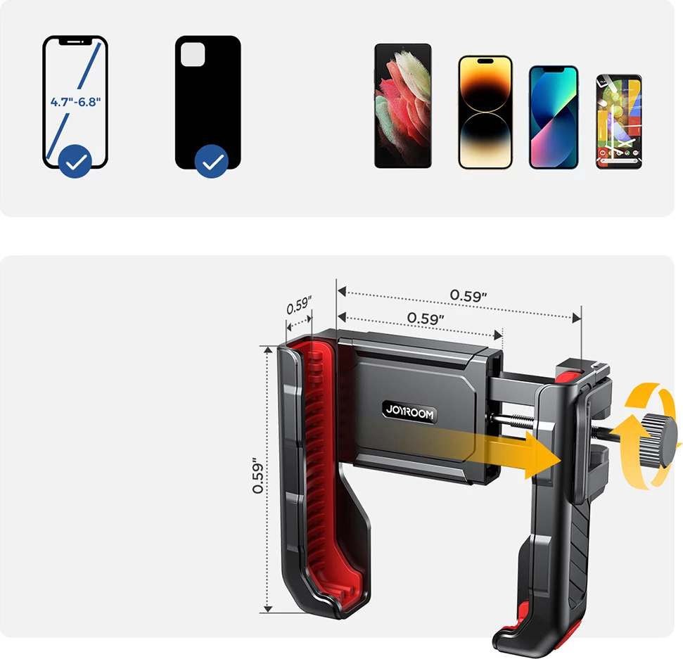 Nosilec za telefon za kolo, skuter, motor Joyroom JR-ZS266, črn