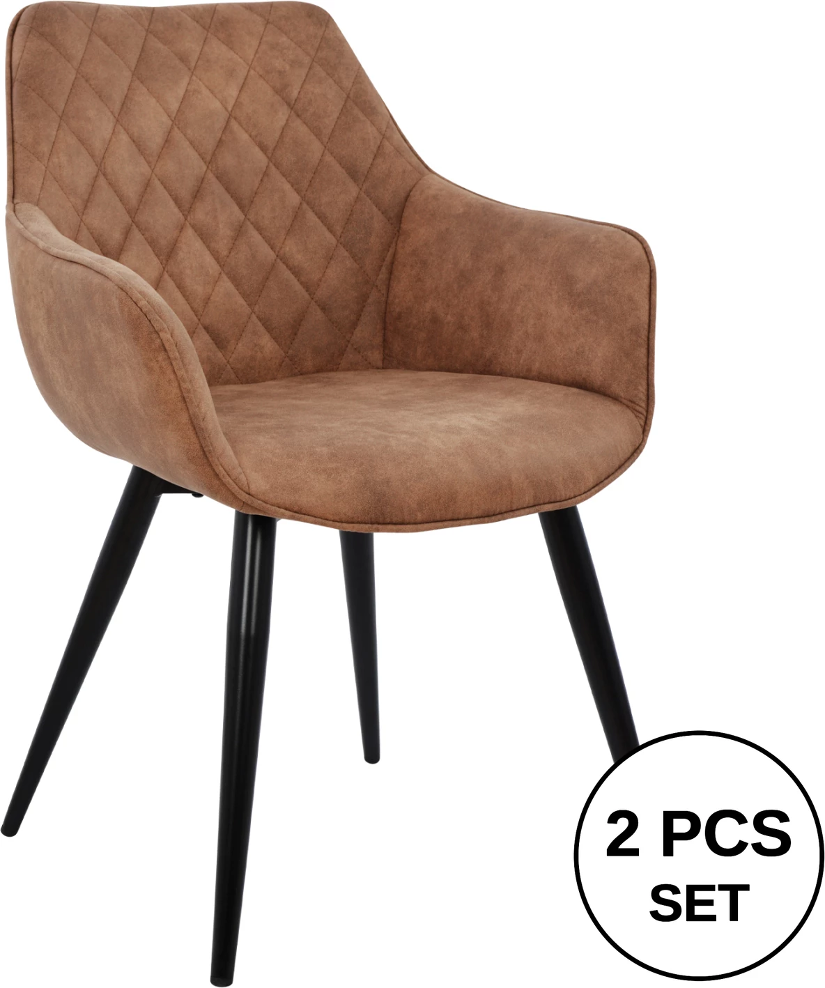 Fotelj Mando FH8006.03 z rjavo tkanino Nubuck 60x60x84cm, set 2 kosov