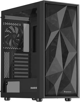 Računalniško ohišje Midi Tower Genesis Diaxid 605F, ATX, USB-C, črn