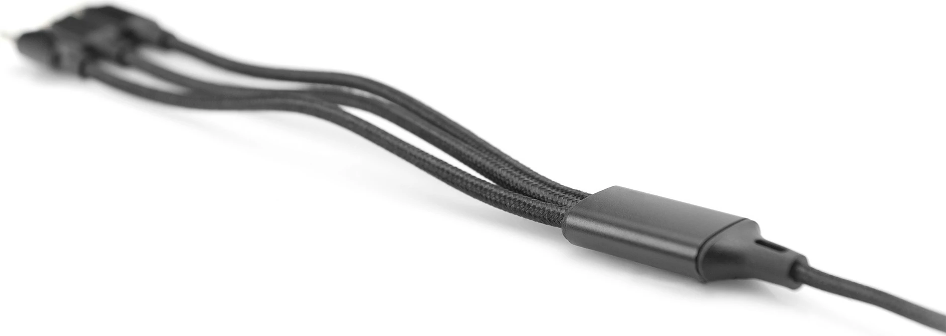 3-v-1 kabel za polnjenje Digitus, 1 m, USB A, USB C, črn