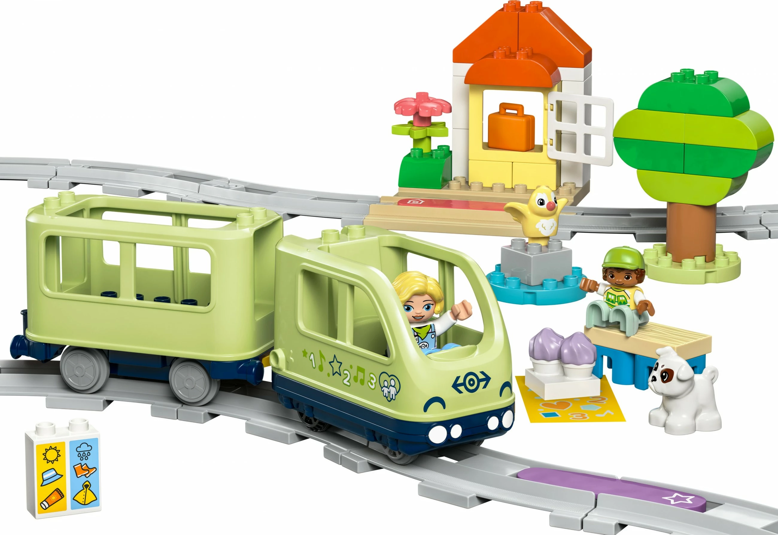 Interaktivni gradbeni set, vlak LEGO DUPLO 10427, 57 kosov, večbarven
