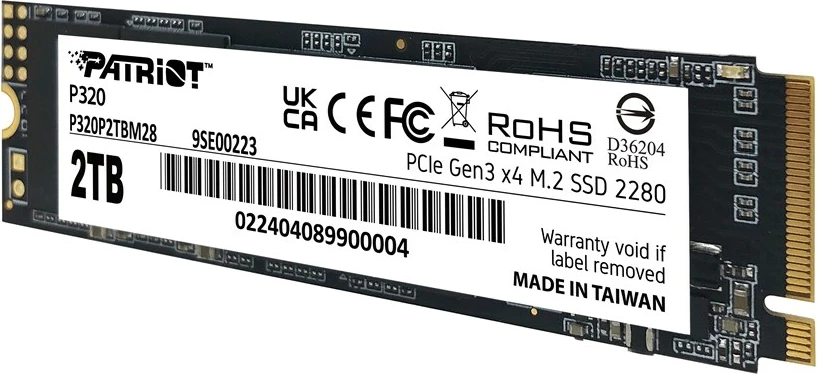 SSD 2 TB M.2 PCIe 3.0 NVMe, Patriot Memory P320
